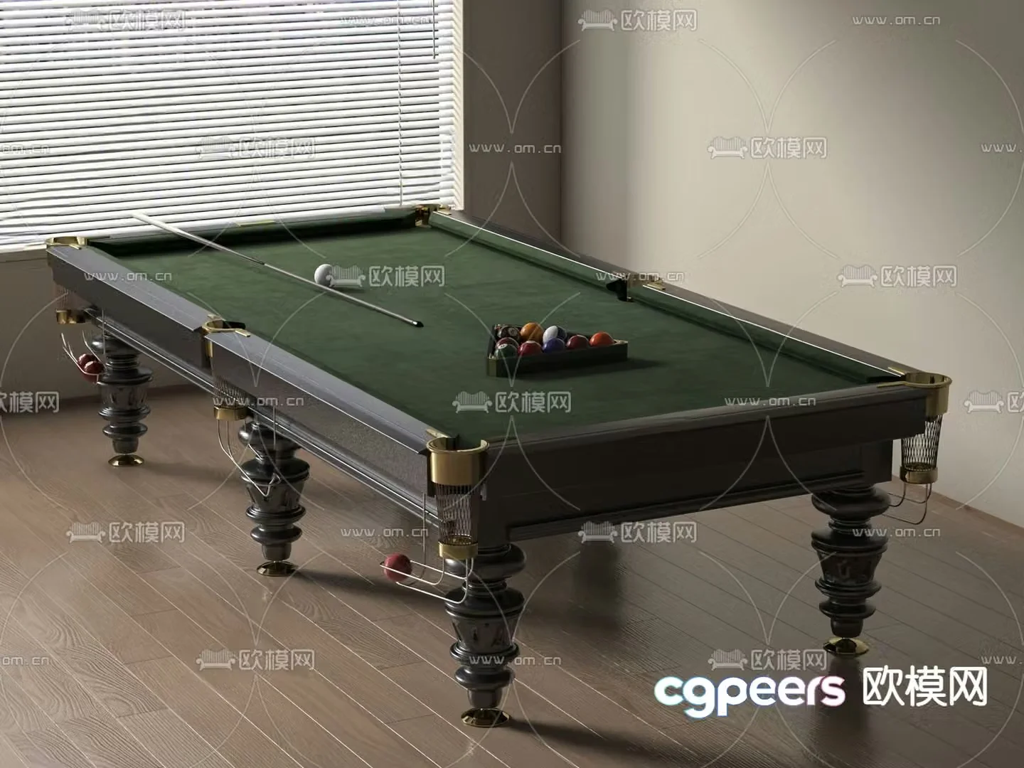 Pool table 3d model
