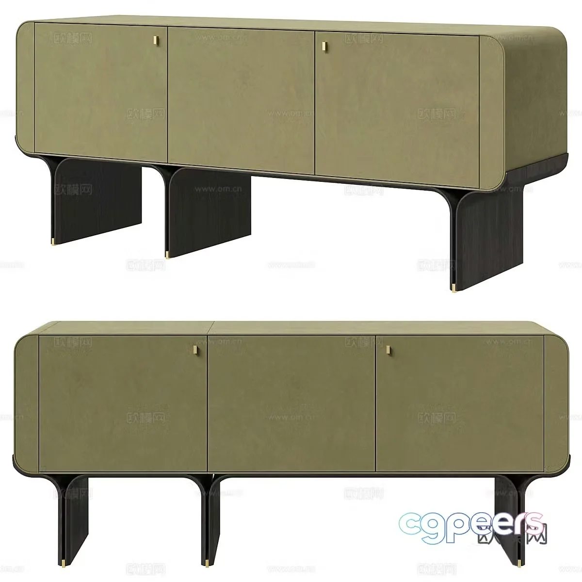 New Chinese style light luxury TV cabinet 3D model