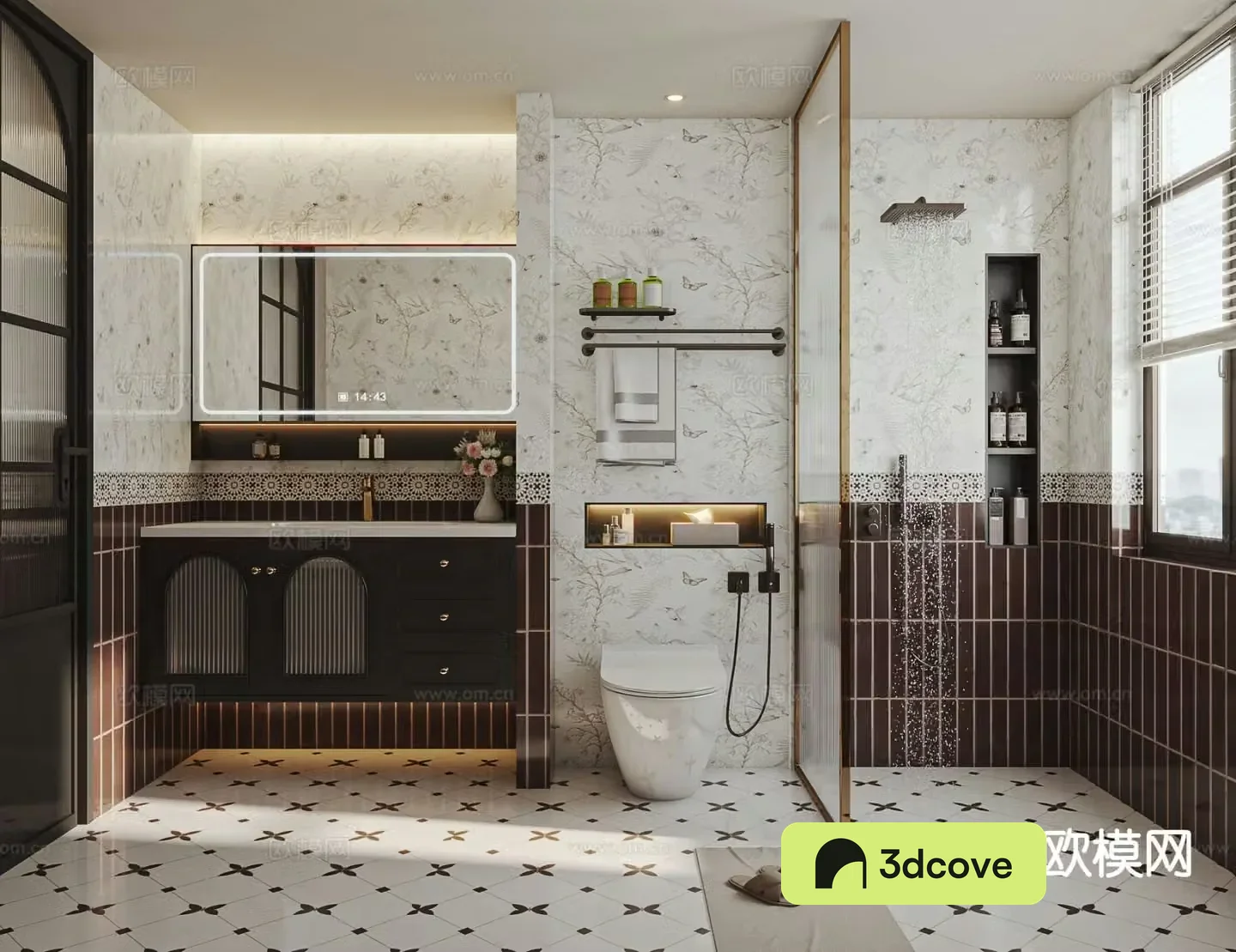 French retro bathroom
