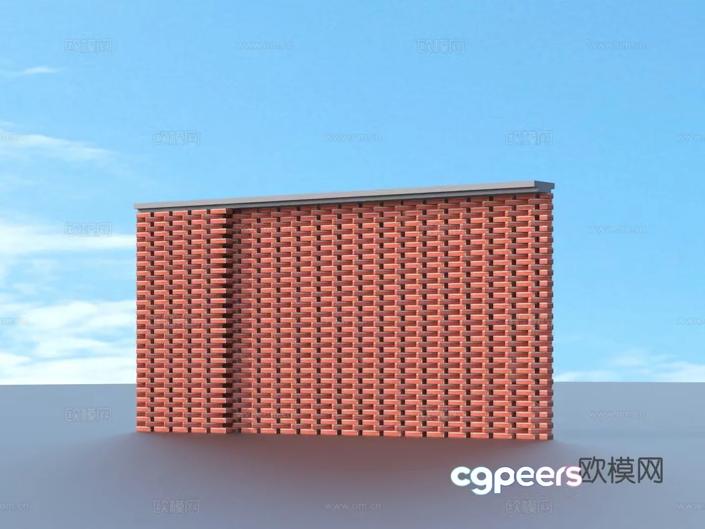 Brick wall Red brick wall Three-dimensional brick wall 3d model