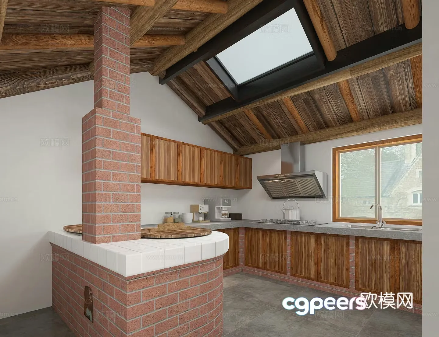 wabi-sabi kitchen 3d model