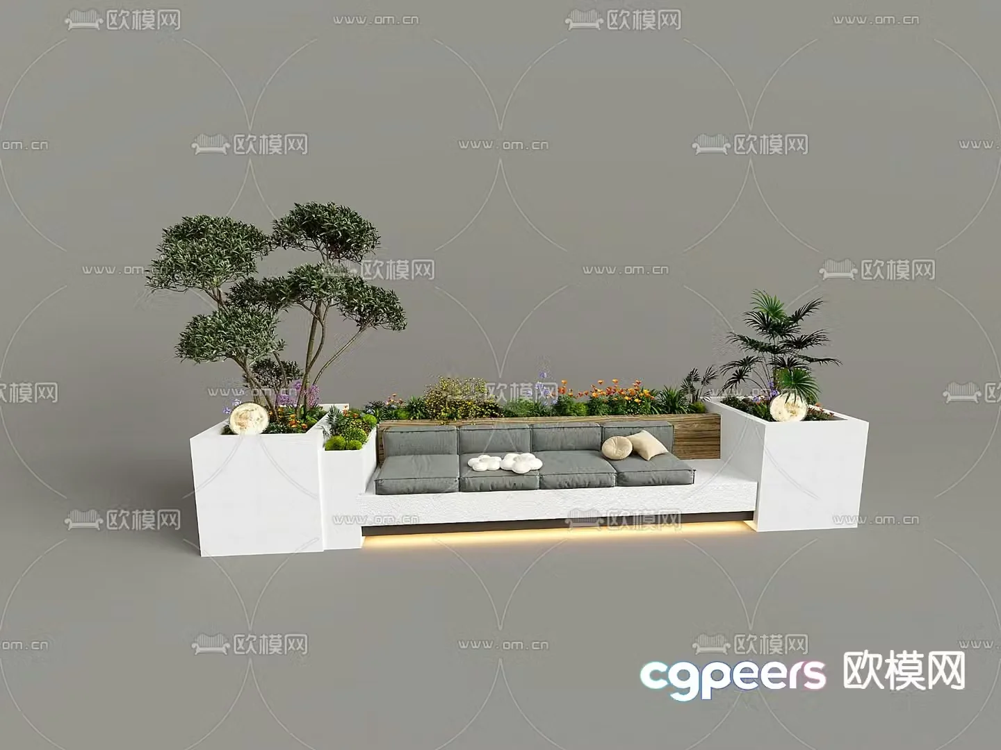 Landscape sketch outdoor sofa 3d model