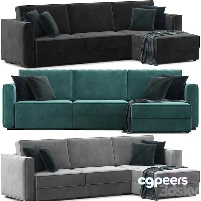 3ds Max Free – Hero 4-sectional Casanova seawave Askona