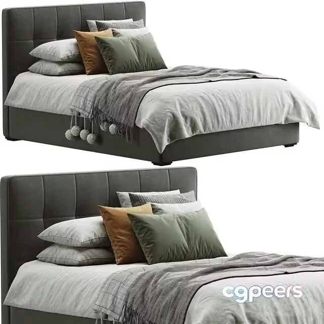 3ds Max Free – Meridiani Bardo bed with pillows