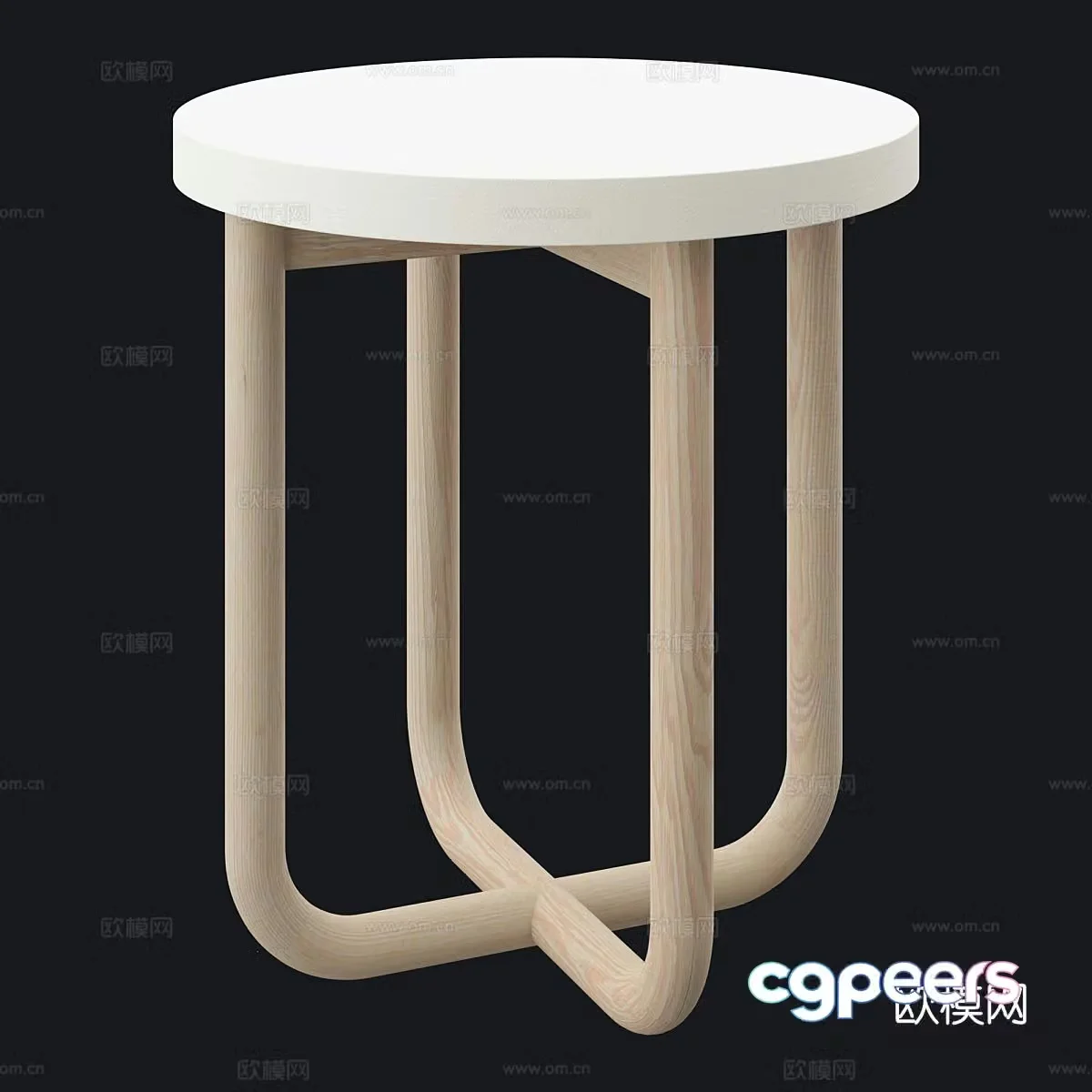 Nordic corner table side table round table table table 3D model