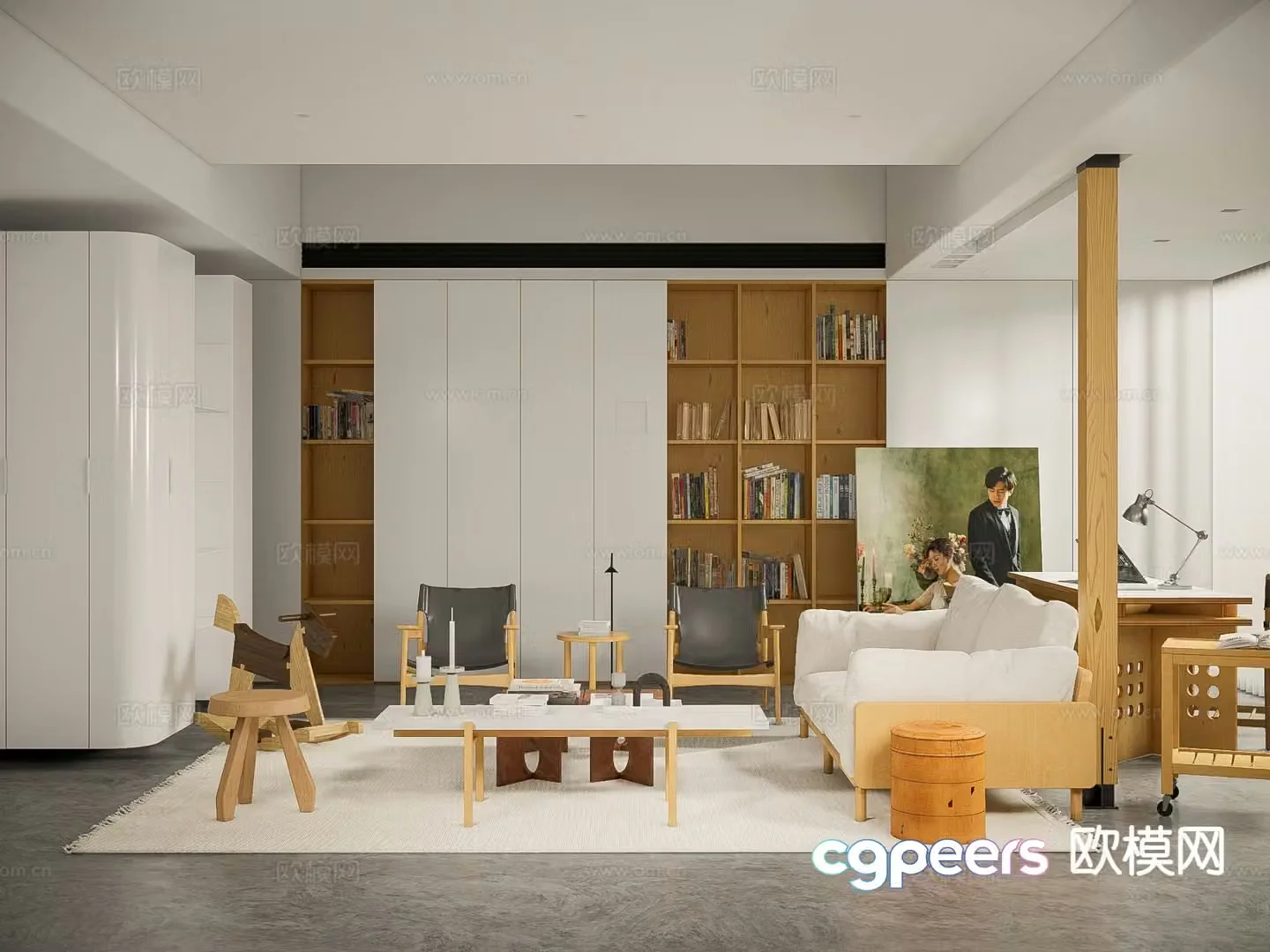 Nordic living room 3d model