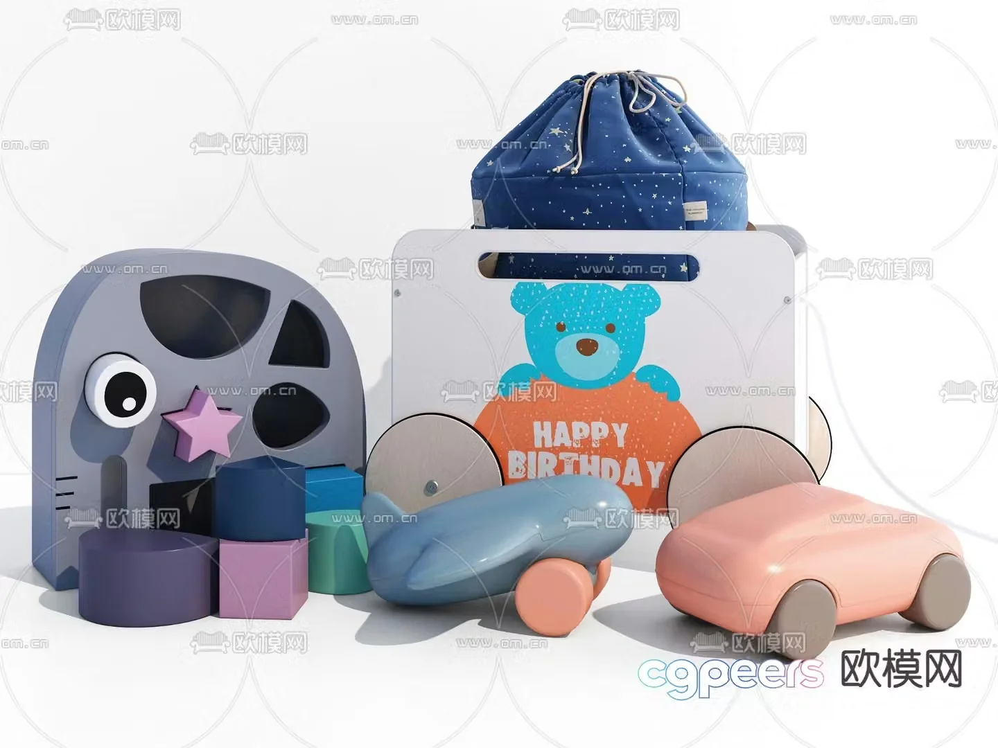 Modern children’s toys 3d model
