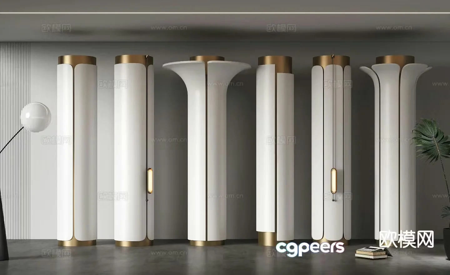 Modern decorative columns columns 3D model