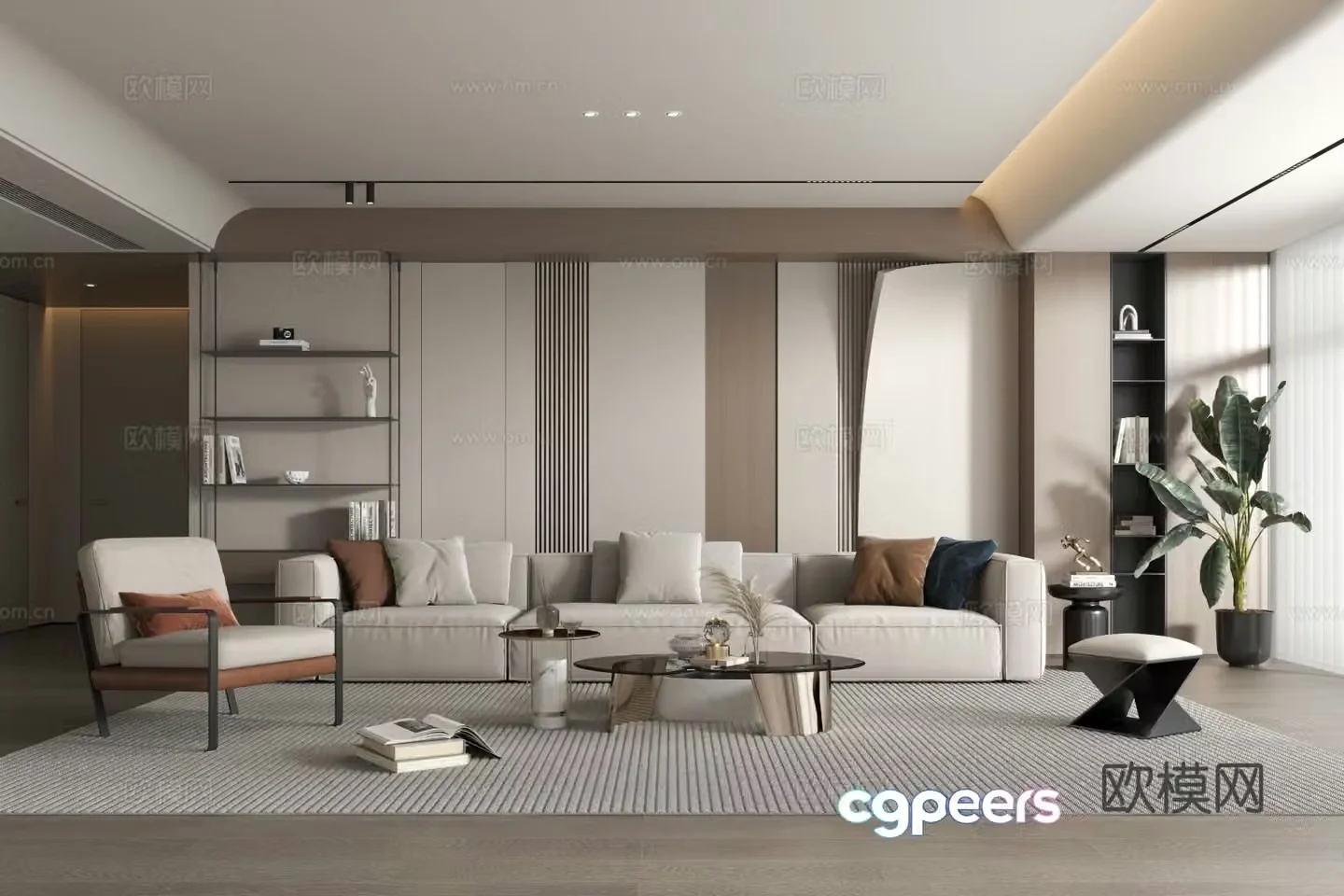 Modern living room 3d model