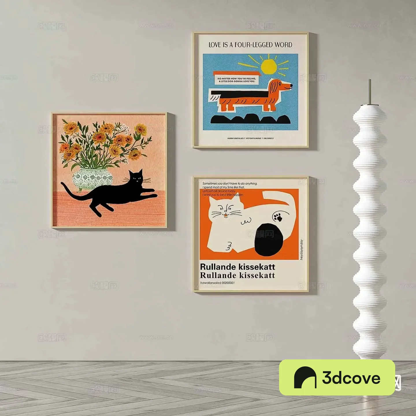 Modern art painting cartoon painting decorative painting