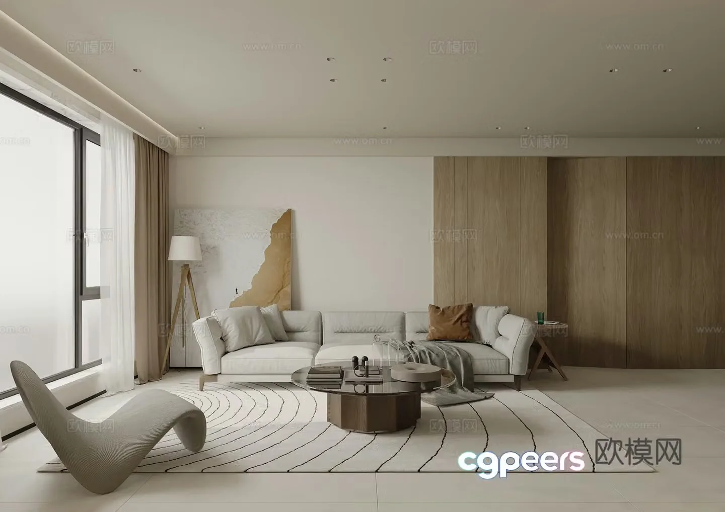Modern living room 3d model