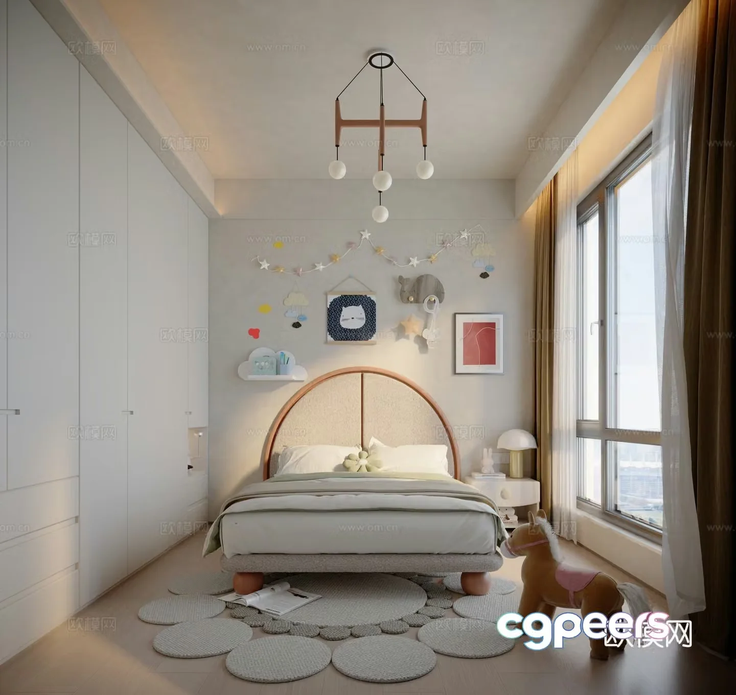 Modern cartoon children’s room 3d model