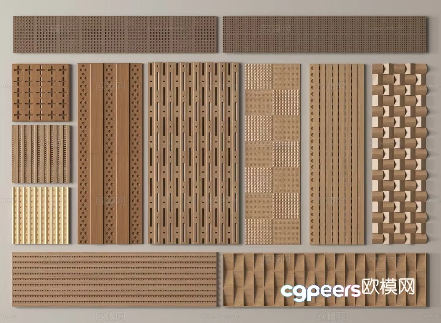 Wall panel decorative board background wall panel 3d model