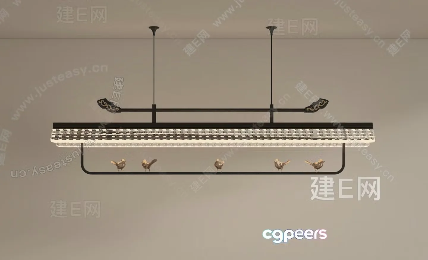Gold Light Fixture 3D Model – 5411 – VRAY Render