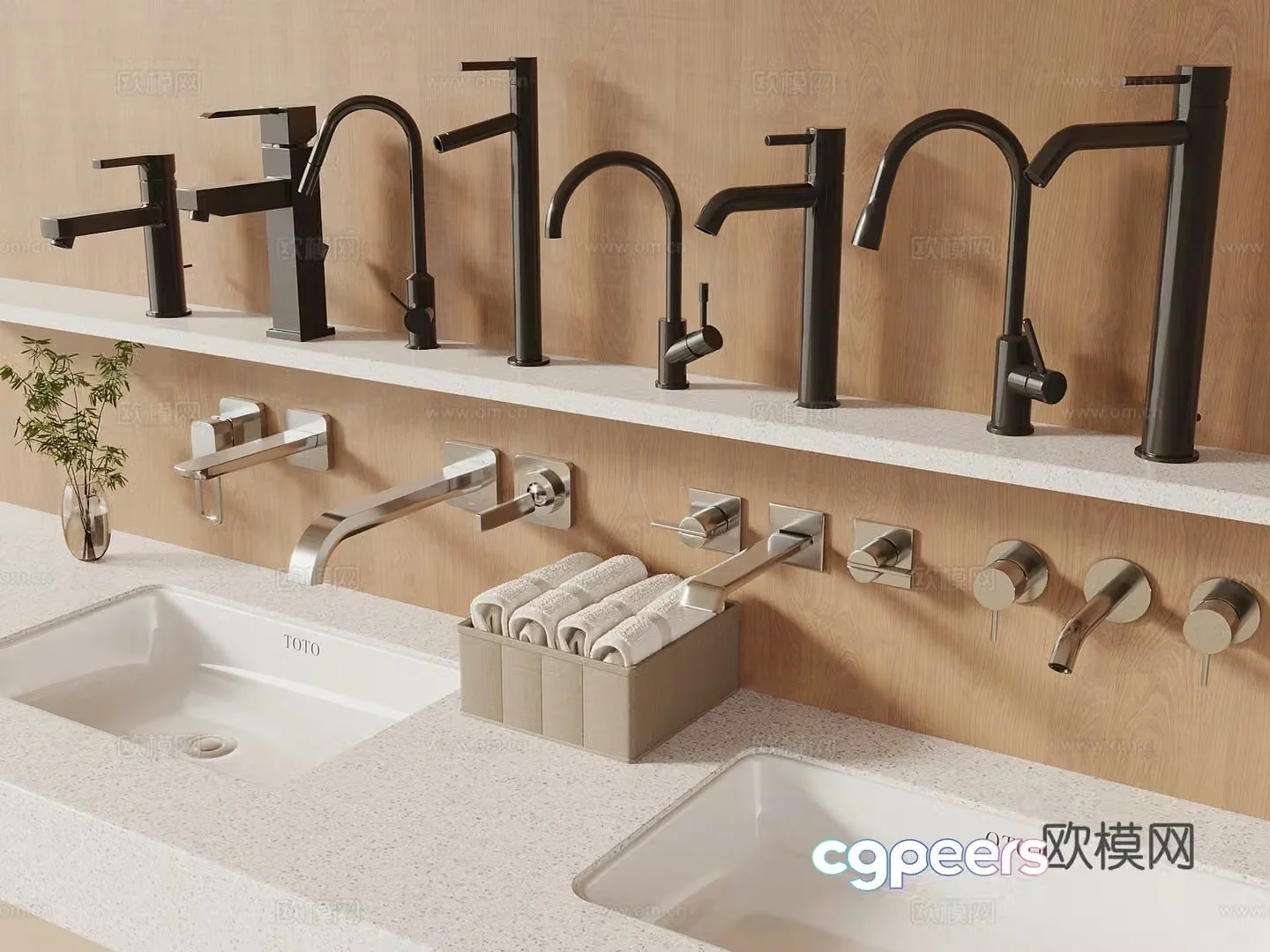 Faucet Modern faucet Bathroom small pieces 3D model