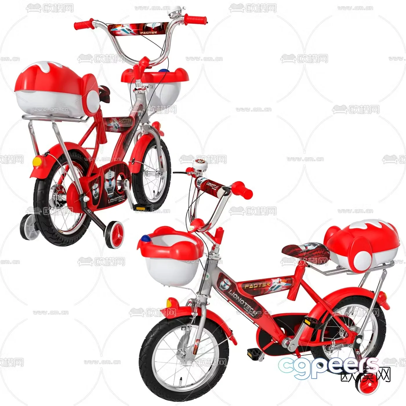 Modern children’s bicycle 3d model