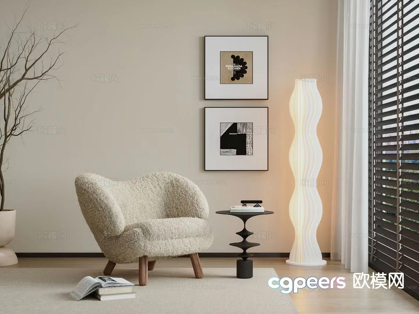 Modern lounge chair 3d model