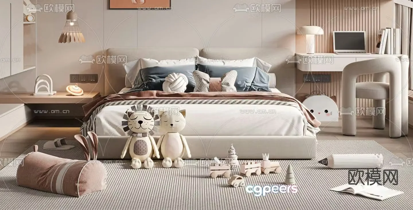 child bed child bed 3d model