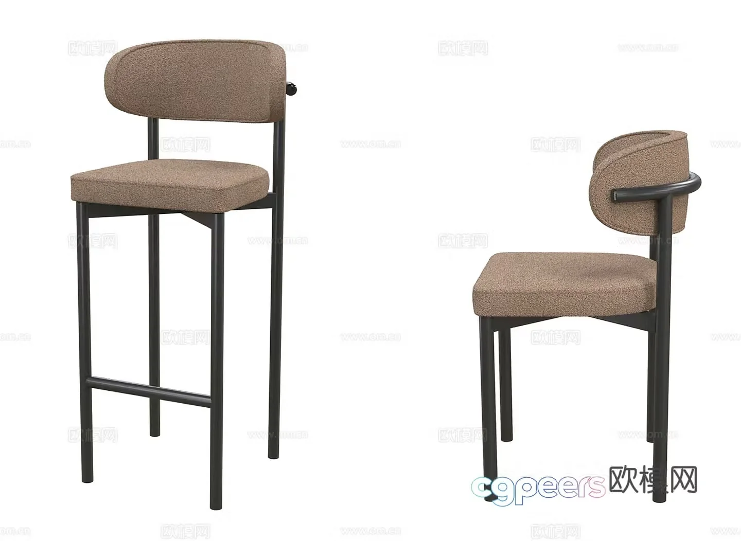 bar stool bar stool high chair 3d model