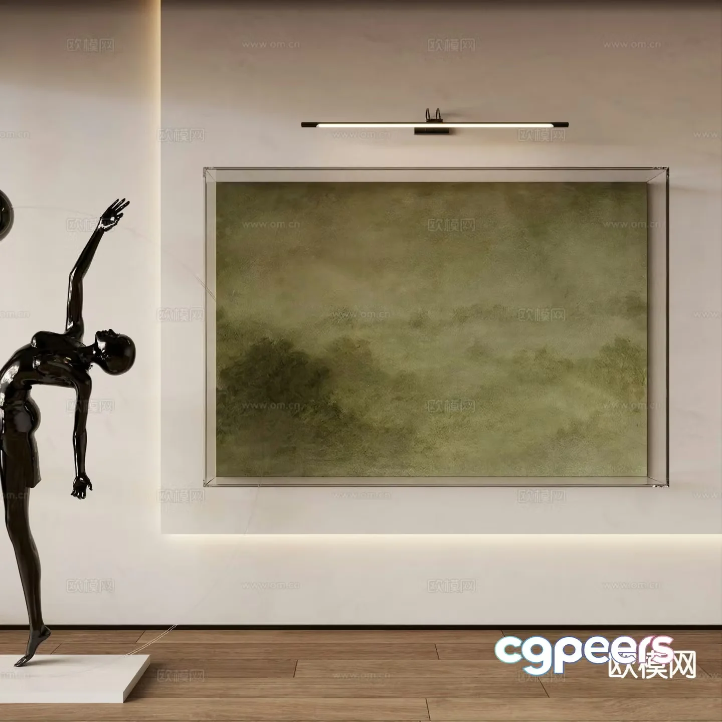 Medieval style decorative painting art painting hanging painting 3D model