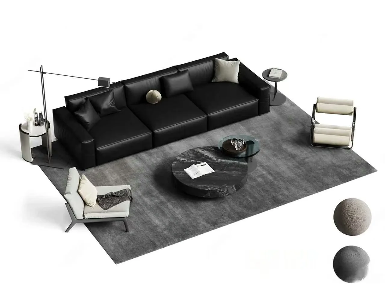 Modern Living Room 3D Model – 8727 – CORONA Render