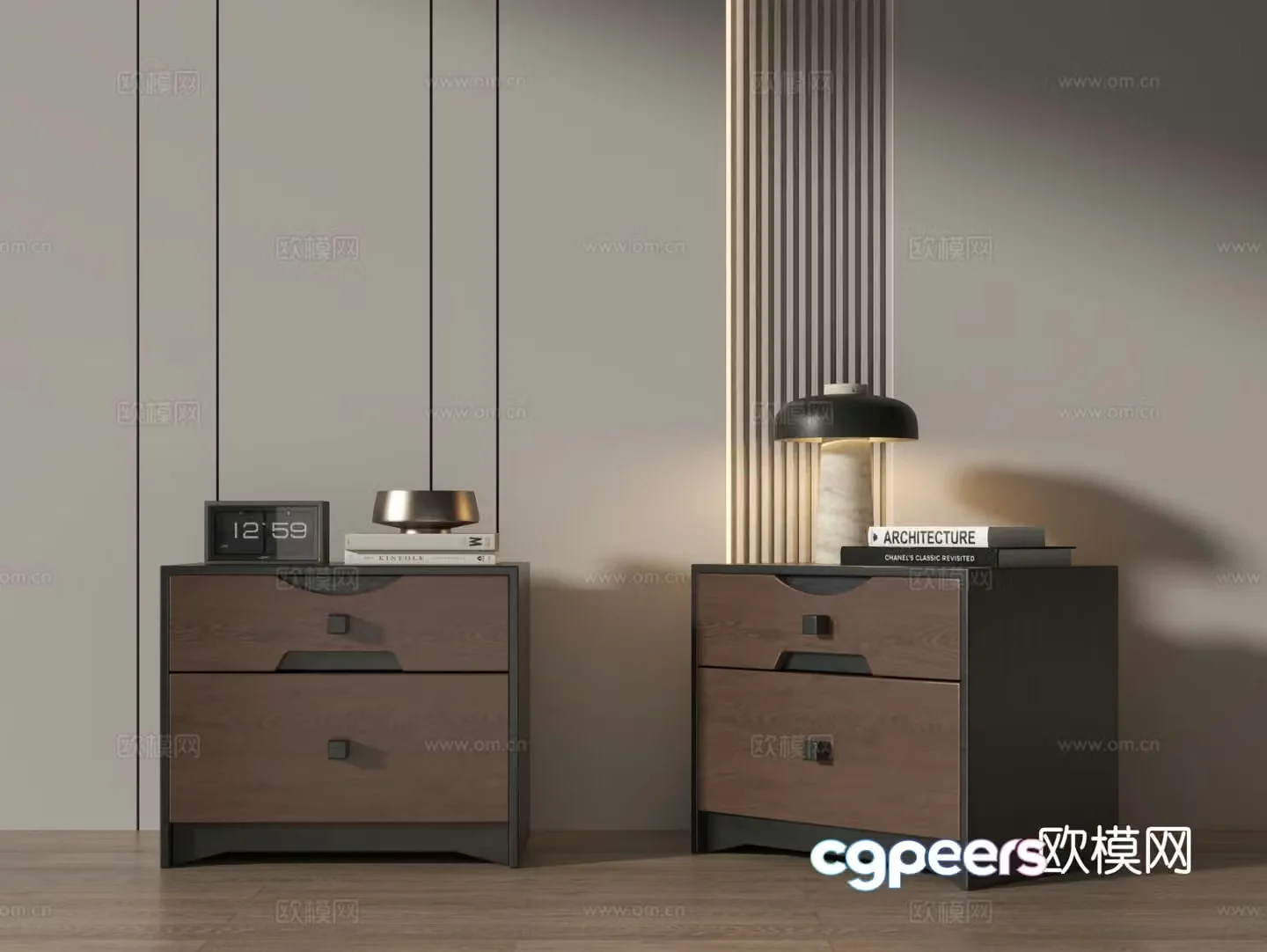 Modern bedside table 3d model