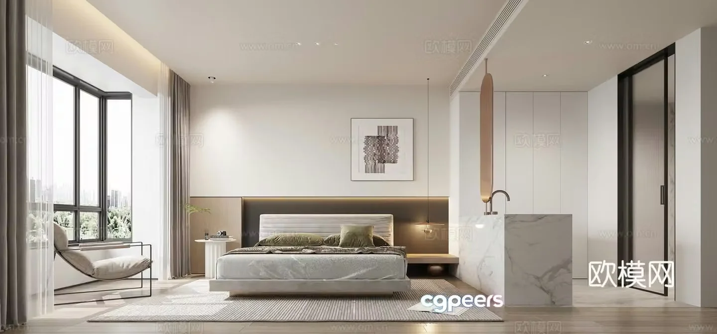 Modern bedroom 3d model