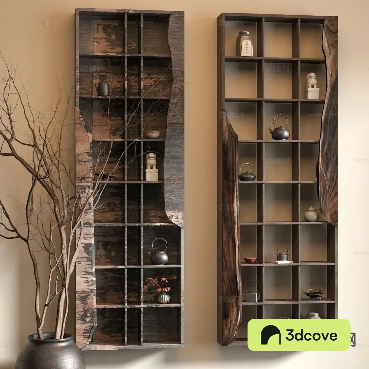 Wabi-sabi tea cabinet wall cabinet