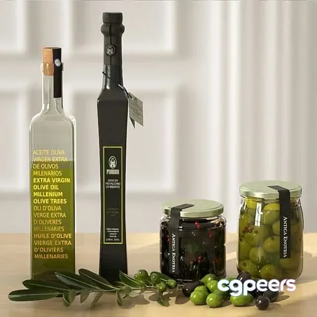 3ds Max Free – Olive and Oil set