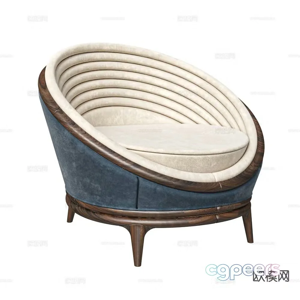 Modern sofa chair leisure chair 3d model