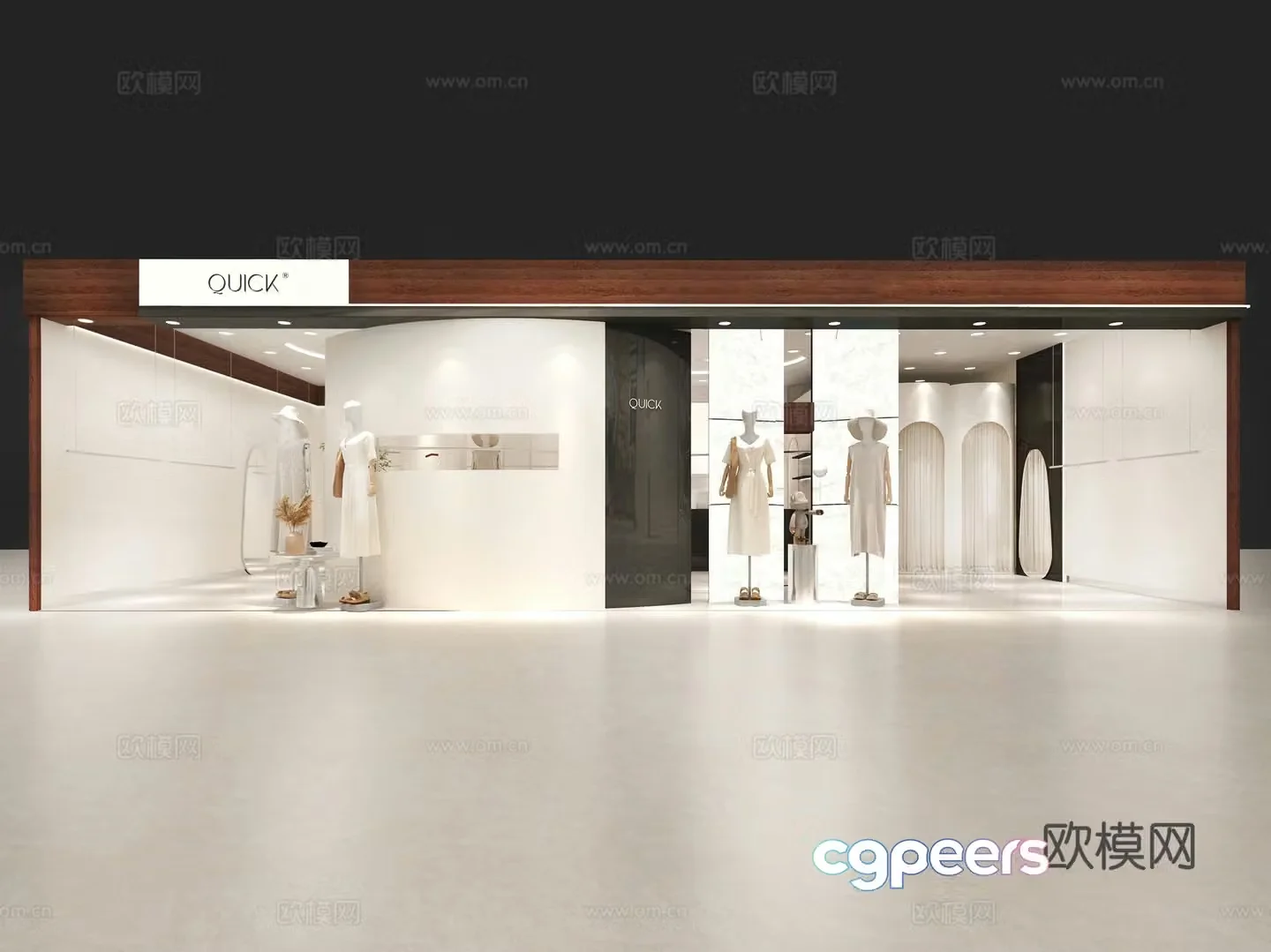 Modern clothing store Women’s clothing store 3d model