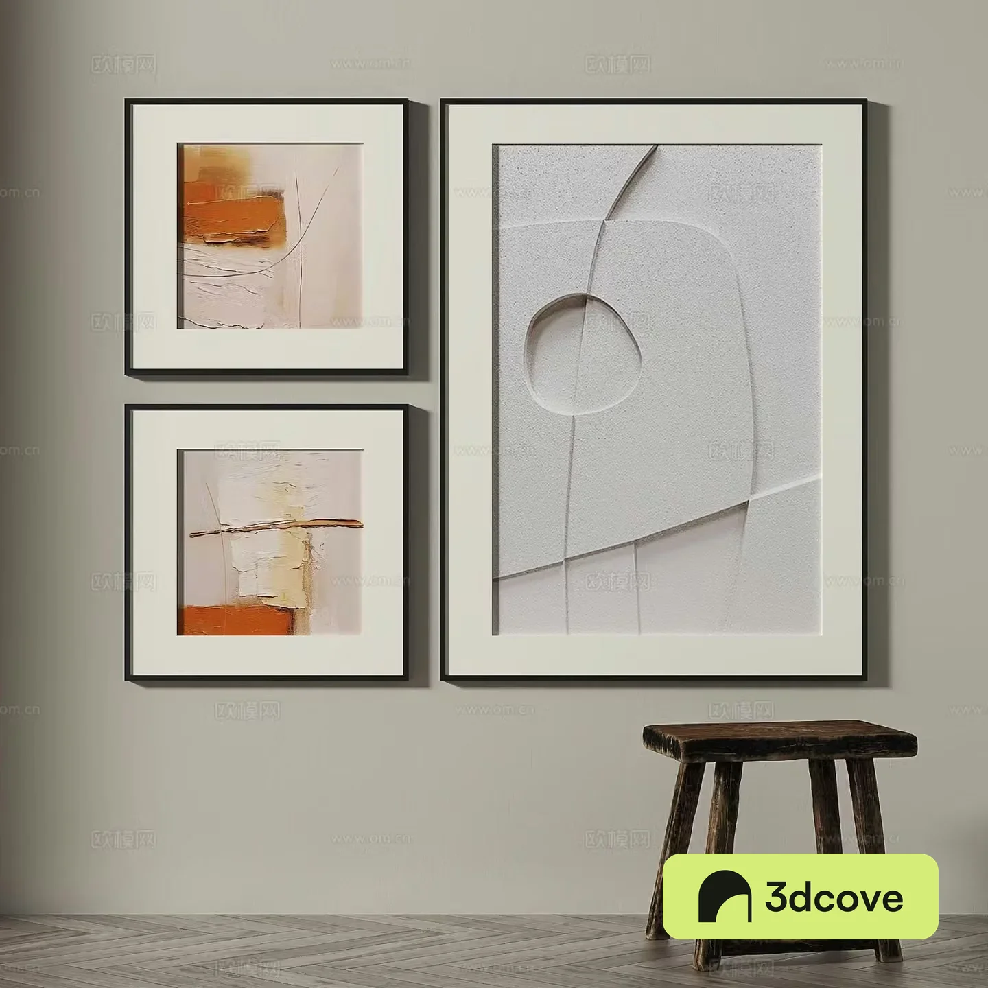 Wabi-sabi texture painting decorative painting