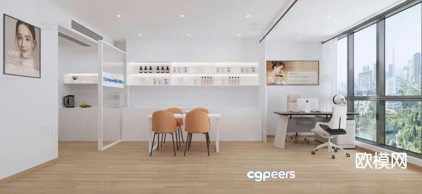 Modern beauty salon office 3d model