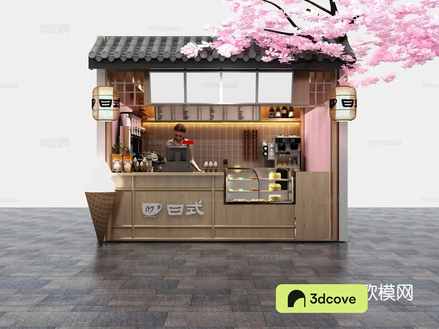 Japanese ice cream shop snack bar
