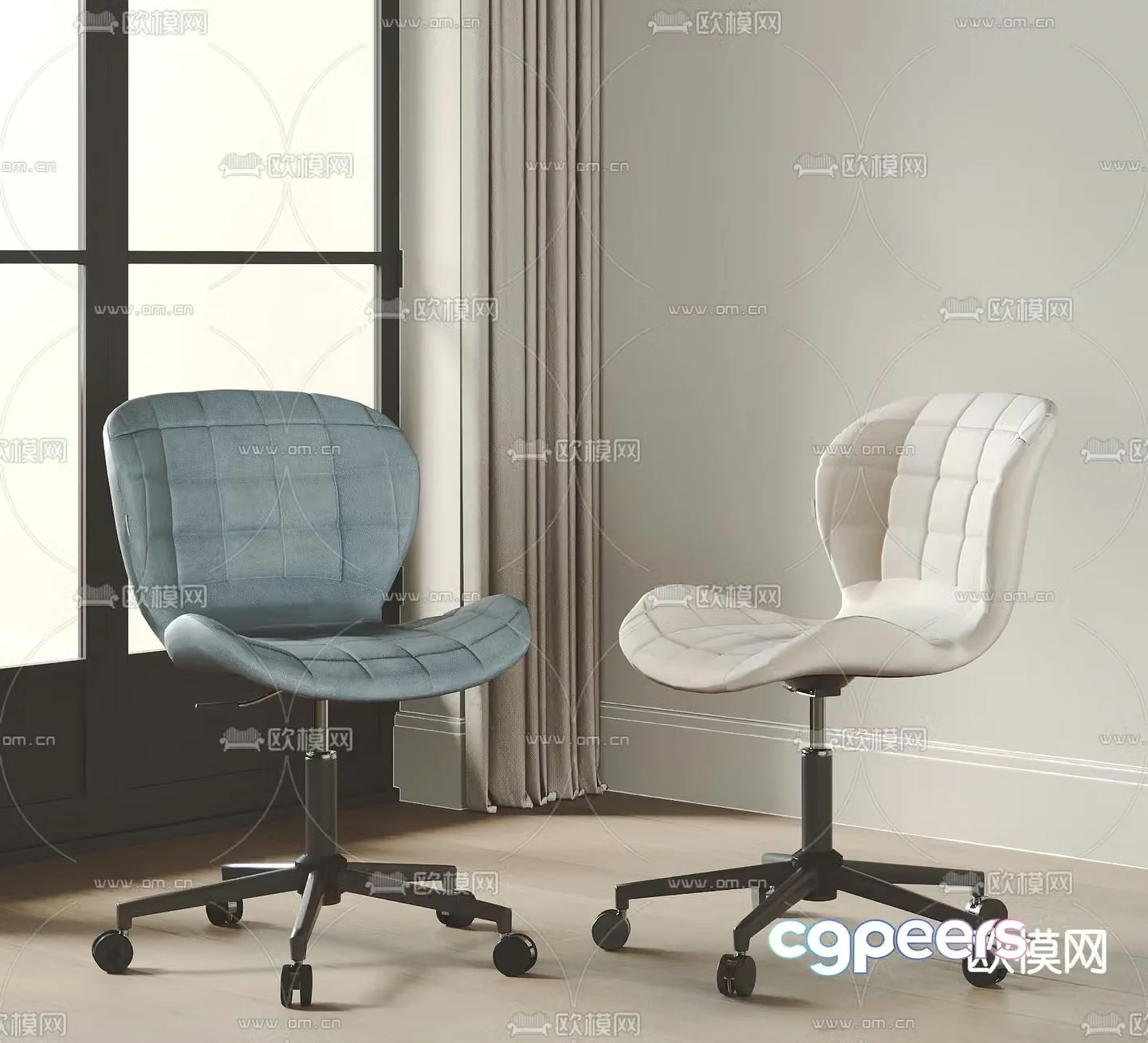 Office chair staff chair work chair 3d model