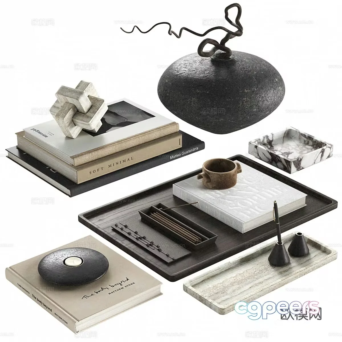 Ornament combination Decorative ornament Decorative ornament Dinner table ornament Side cabinet ornament Electric 3D model