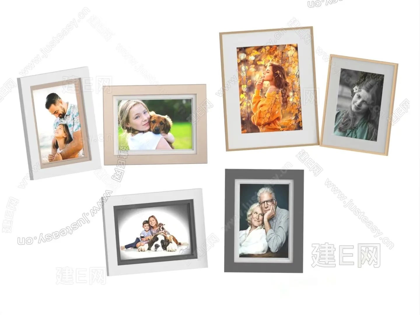 A Collection Of Framed Photos 3D Model – 3113 – VRAY Render