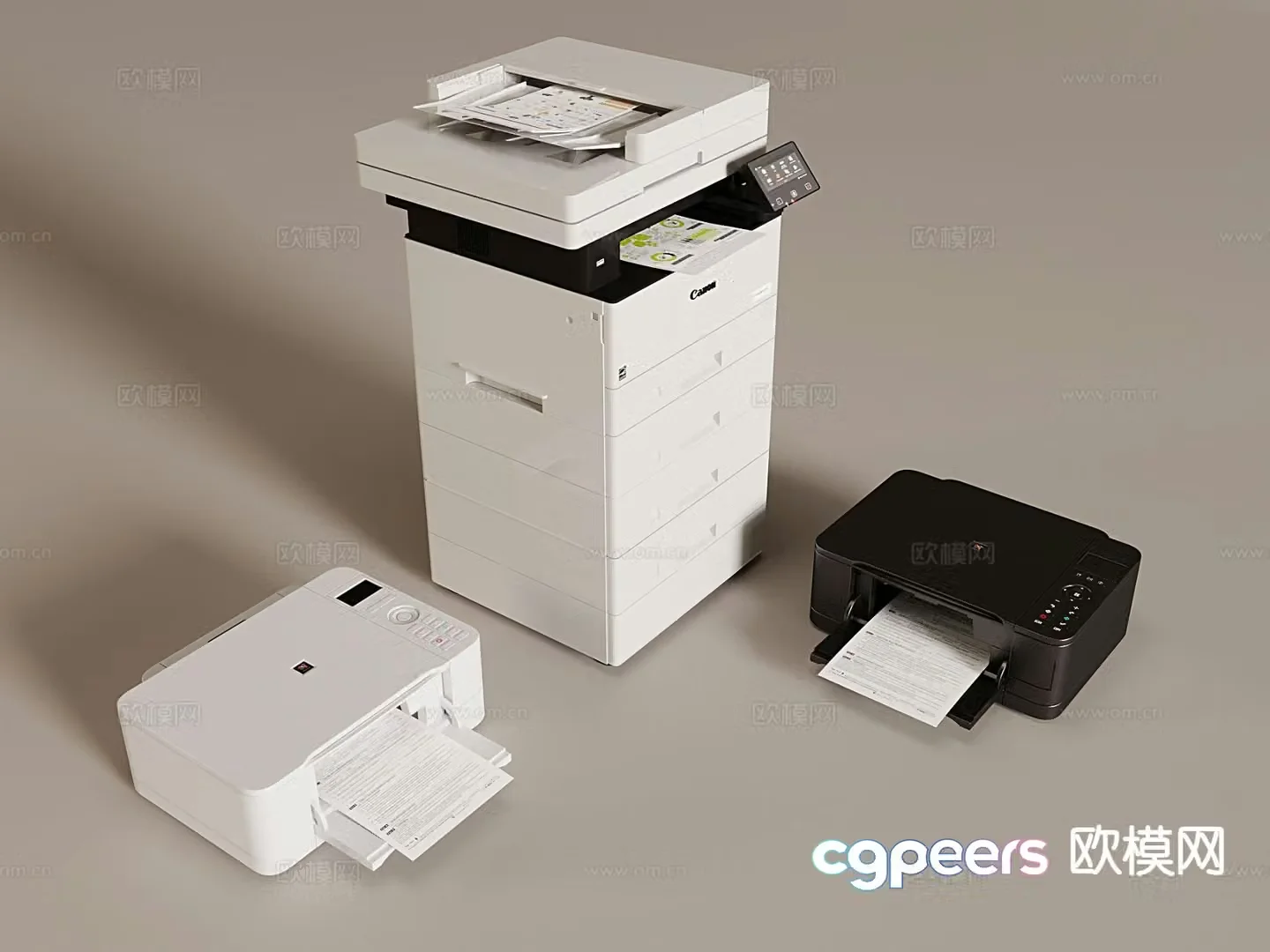 Copier scanner laser printer 3d model