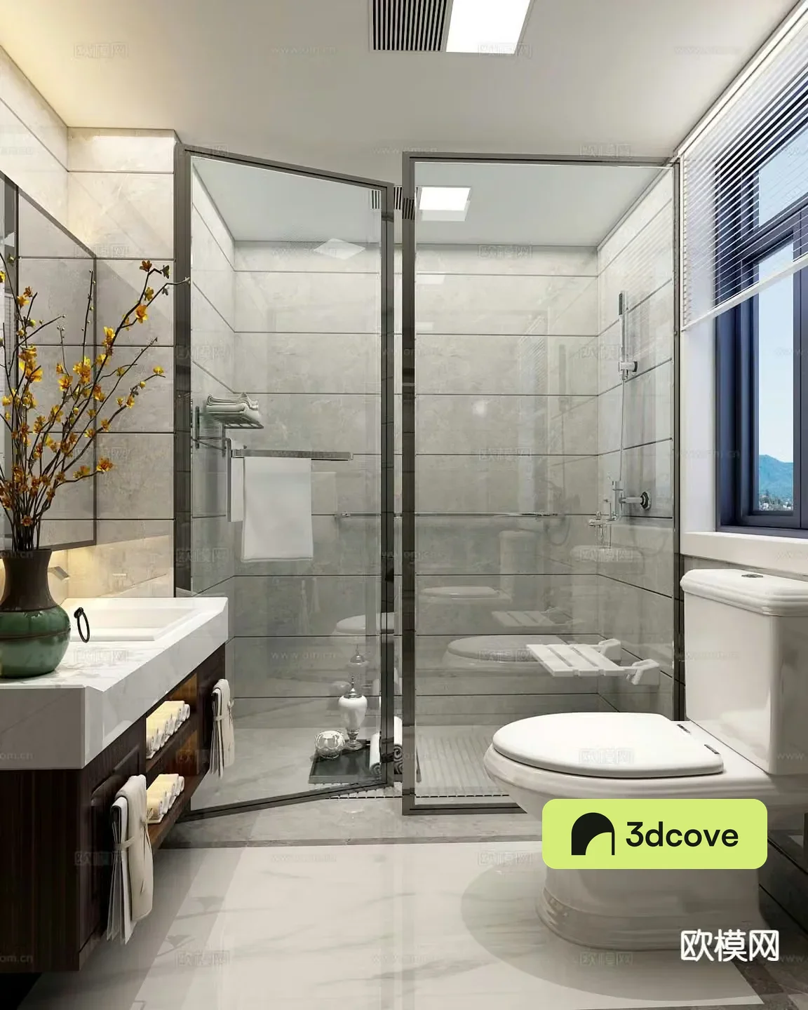 Modern minimalist bathroom