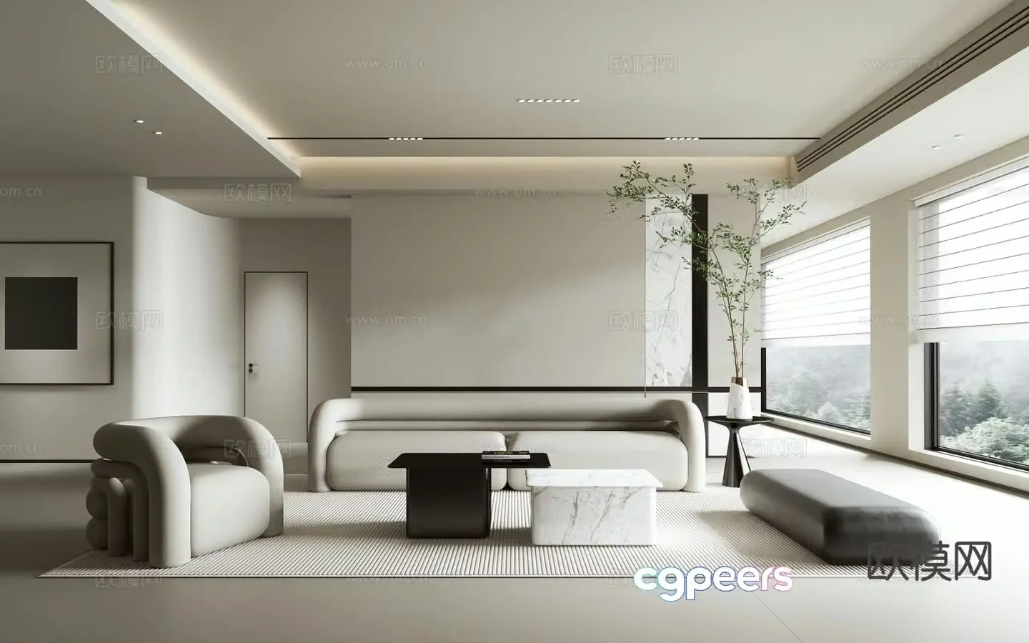 Modern living room 3d model