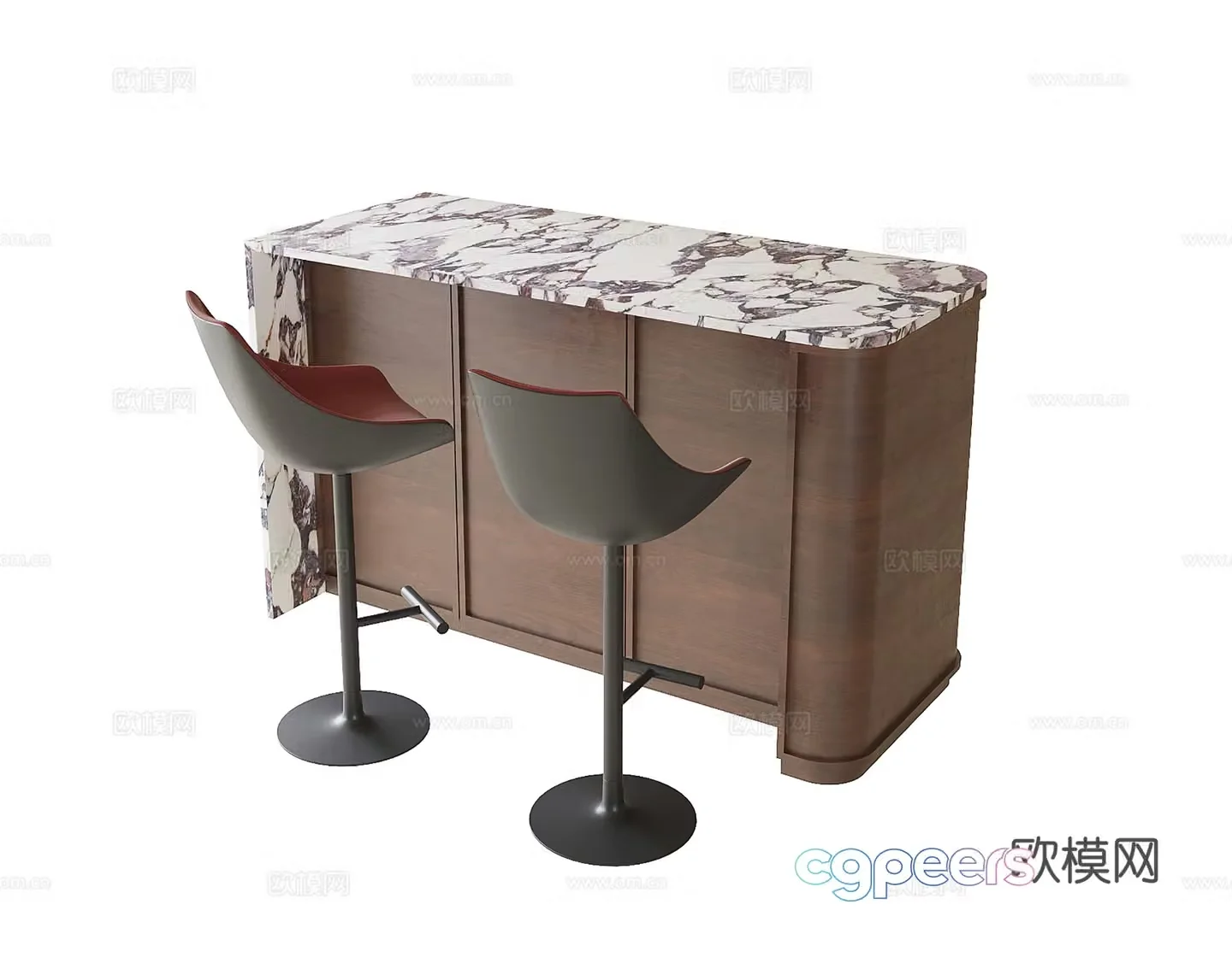 Modern bar chair 3d model