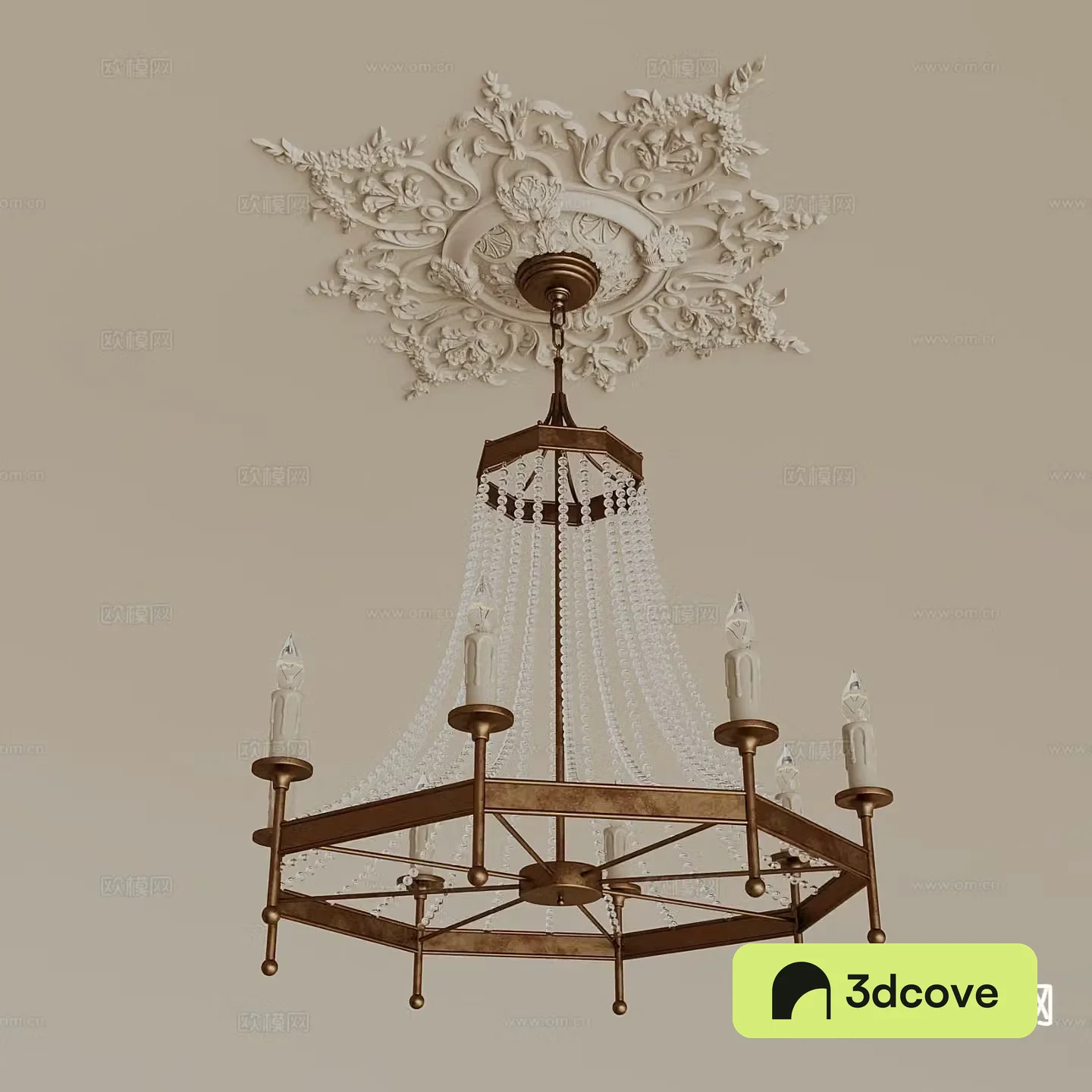American multi-head chandelier