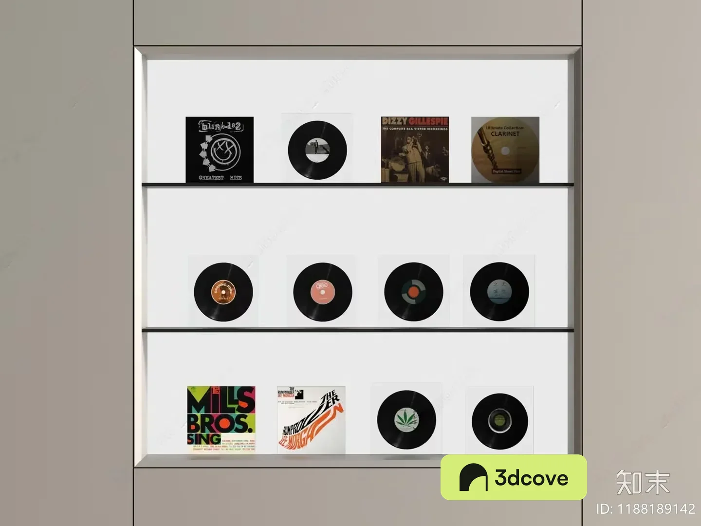 A Display Of Vinyl Records