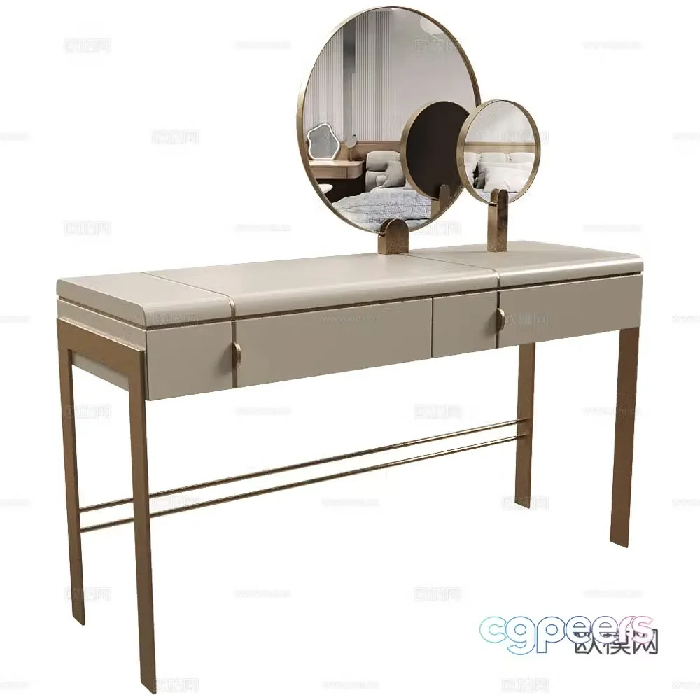 Modern light luxury dressing table 3D model