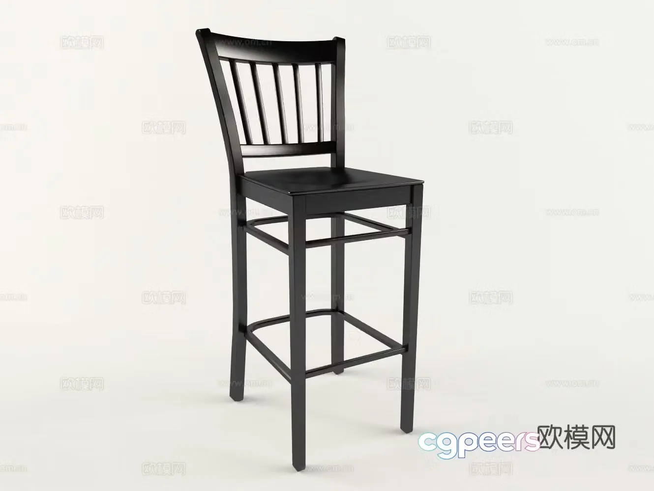 New Chinese style bar chair bar chair 3d model