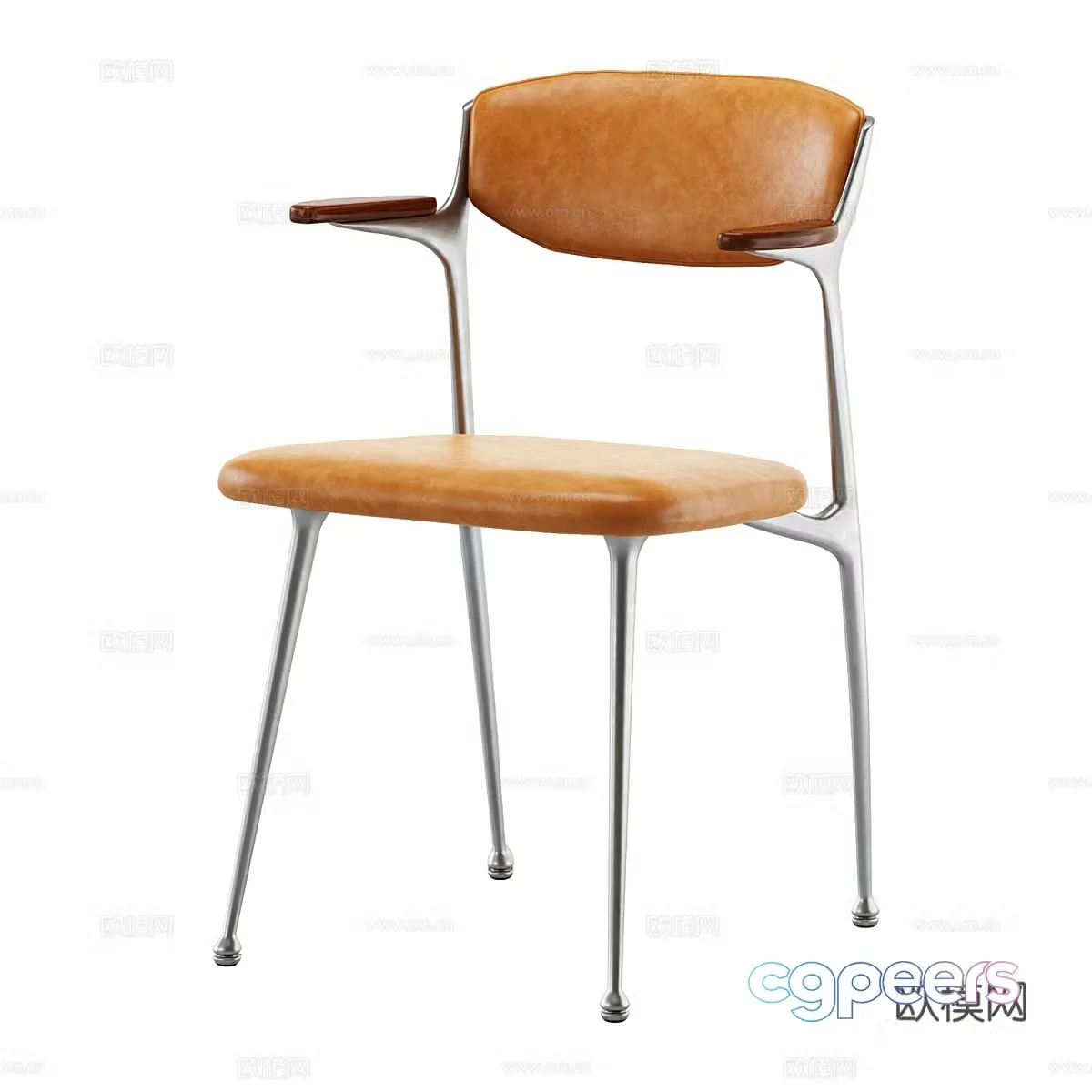 Nordic chair dining chair 3d model