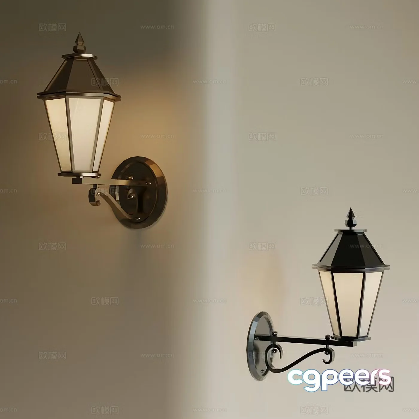 New Chinese style retro metal wall lamp outdoor wall lamp wall lamp bedside wall lamp 3d model