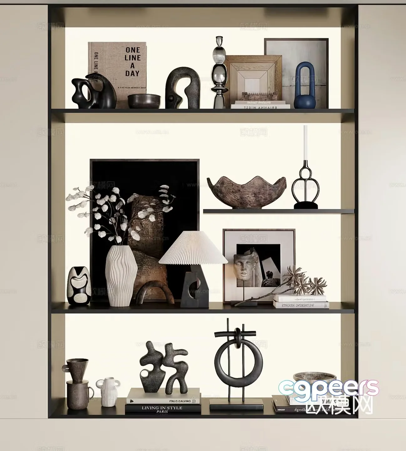 Modern decorative ornaments 3d model