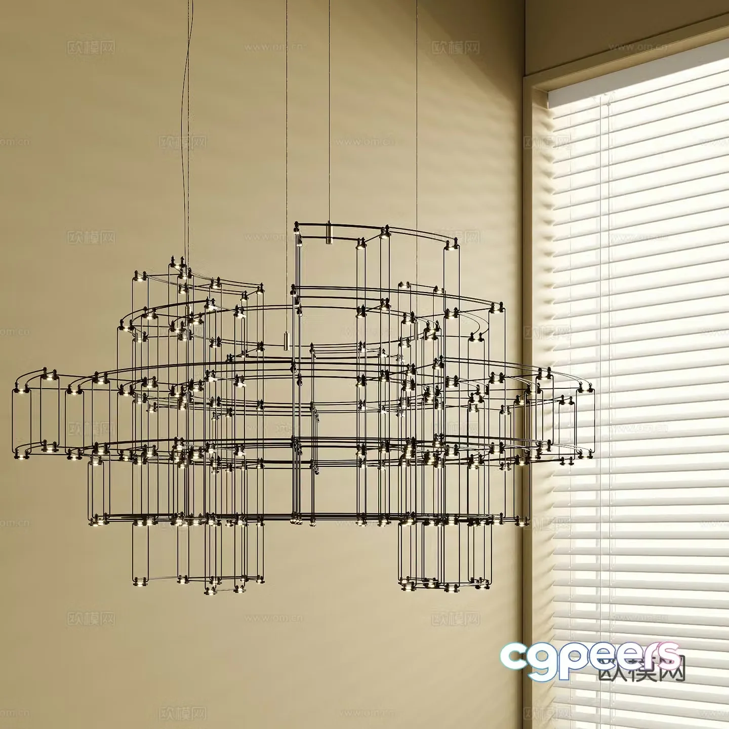 French chandeliers 3d model