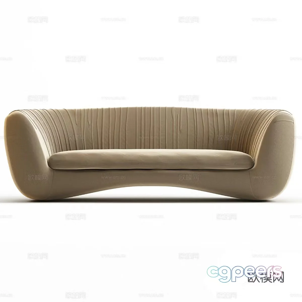 Double sofa arm sofa 3d model
